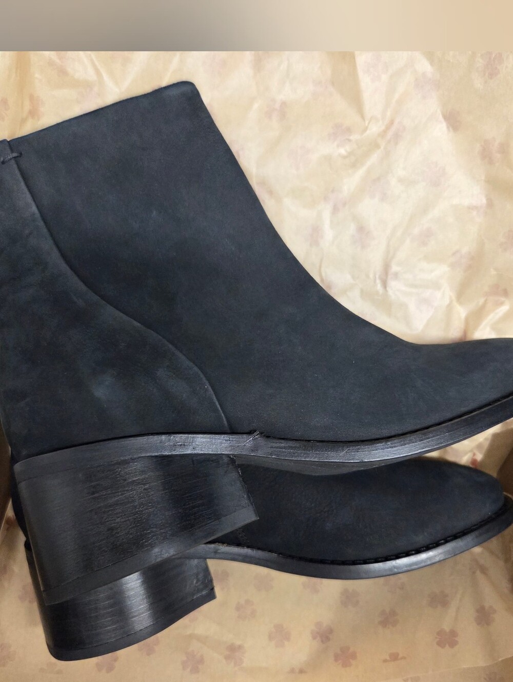 Lucky Brand Caddier Bootie in Black Oily Nubuck Leather